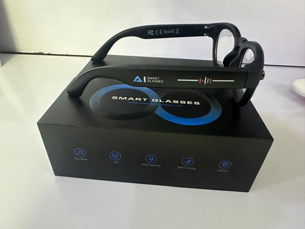 AI Smart Glasses displayed on product box